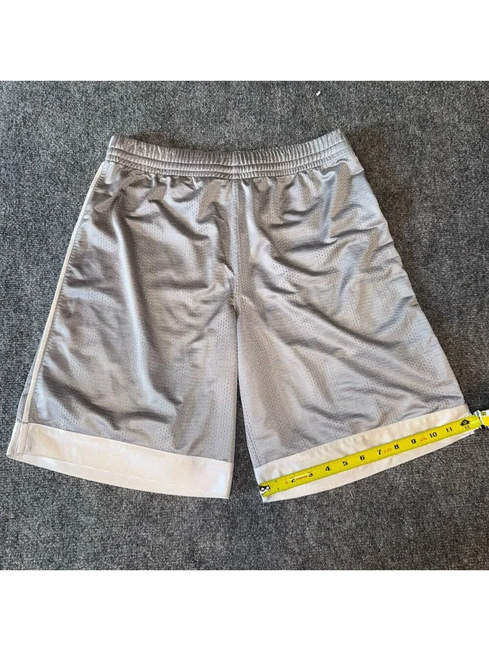 Tek Gear Grail Silver Baggy Dazzle Hoop Shorts Mens MD Vtg y2k 90s Rare